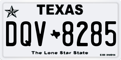 TX license plate DQV8285