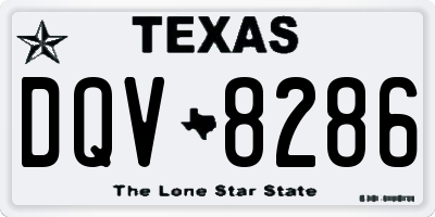 TX license plate DQV8286