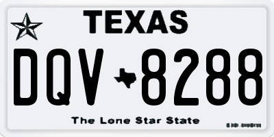 TX license plate DQV8288