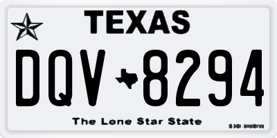TX license plate DQV8294