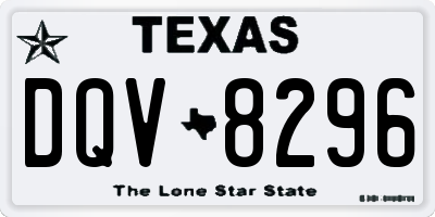 TX license plate DQV8296