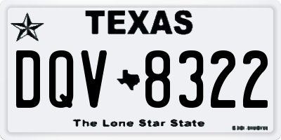 TX license plate DQV8322