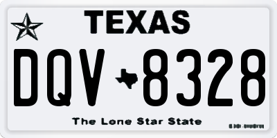 TX license plate DQV8328