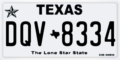 TX license plate DQV8334