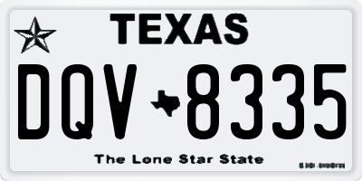 TX license plate DQV8335