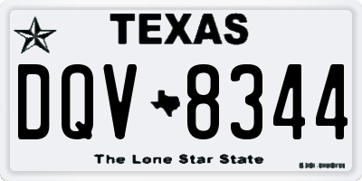 TX license plate DQV8344