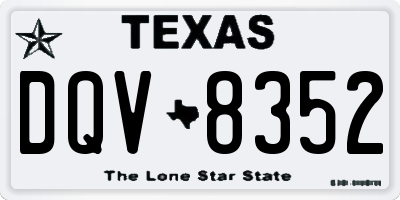 TX license plate DQV8352