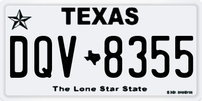 TX license plate DQV8355