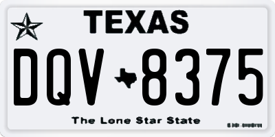 TX license plate DQV8375