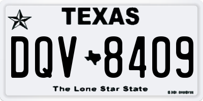 TX license plate DQV8409
