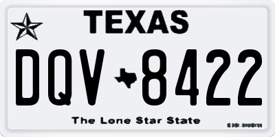TX license plate DQV8422