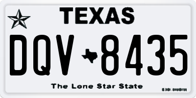 TX license plate DQV8435