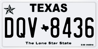 TX license plate DQV8436