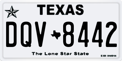 TX license plate DQV8442
