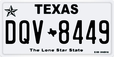 TX license plate DQV8449