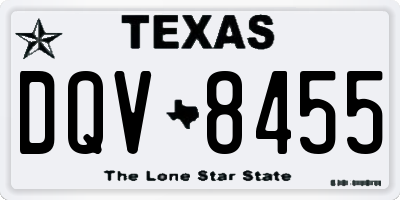 TX license plate DQV8455