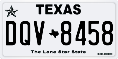 TX license plate DQV8458
