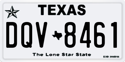 TX license plate DQV8461