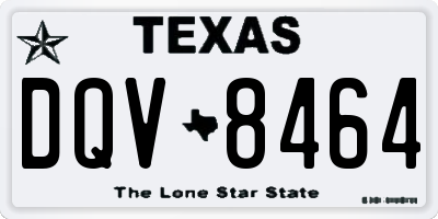 TX license plate DQV8464