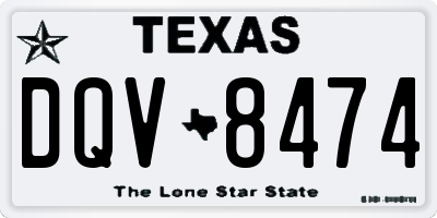 TX license plate DQV8474