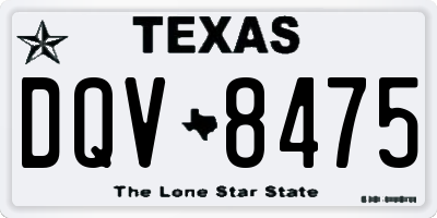 TX license plate DQV8475