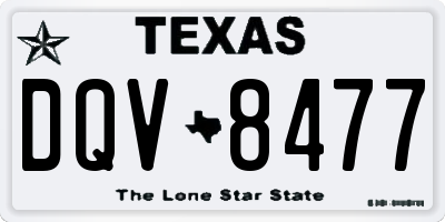 TX license plate DQV8477
