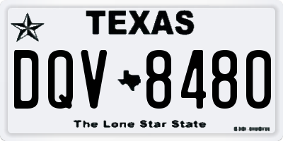 TX license plate DQV8480