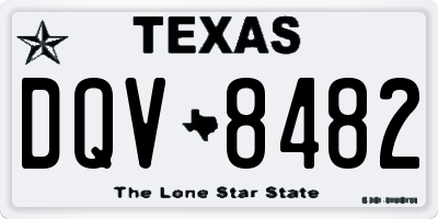 TX license plate DQV8482