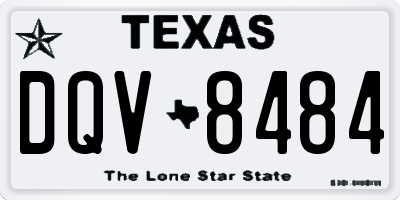 TX license plate DQV8484