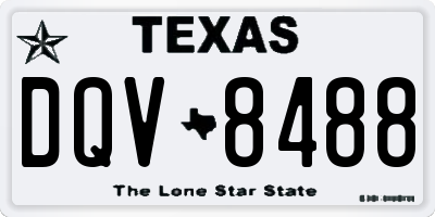 TX license plate DQV8488