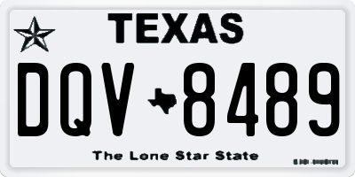 TX license plate DQV8489