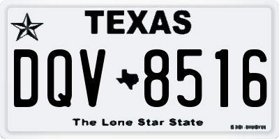 TX license plate DQV8516