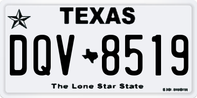 TX license plate DQV8519