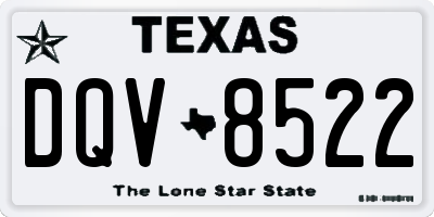 TX license plate DQV8522