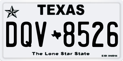 TX license plate DQV8526