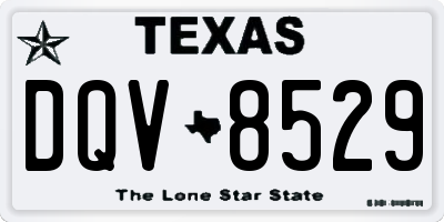 TX license plate DQV8529
