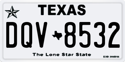 TX license plate DQV8532
