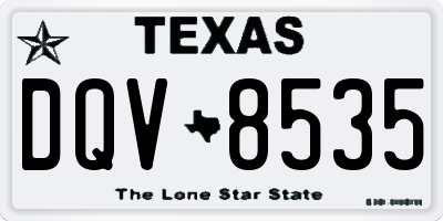 TX license plate DQV8535