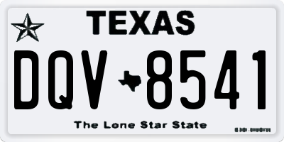 TX license plate DQV8541