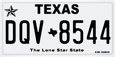 TX license plate DQV8544