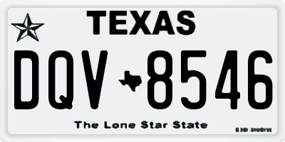 TX license plate DQV8546