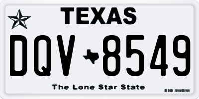 TX license plate DQV8549