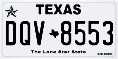 TX license plate DQV8553