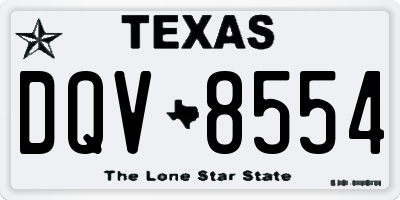 TX license plate DQV8554