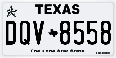 TX license plate DQV8558