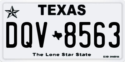 TX license plate DQV8563