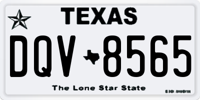 TX license plate DQV8565