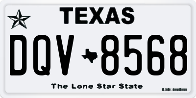TX license plate DQV8568