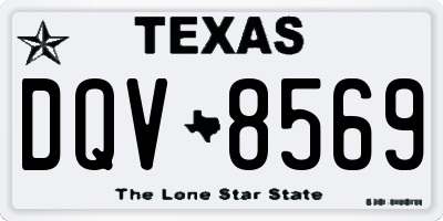 TX license plate DQV8569