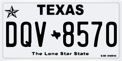 TX license plate DQV8570